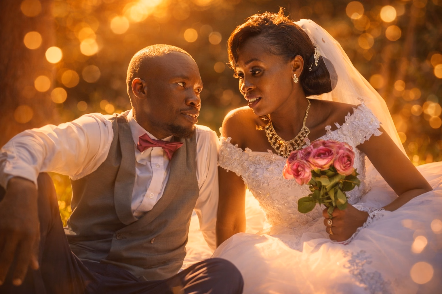 Golden Vows — Wedding portrait · Coastal Kenya